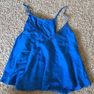 Blue crop top-tank top